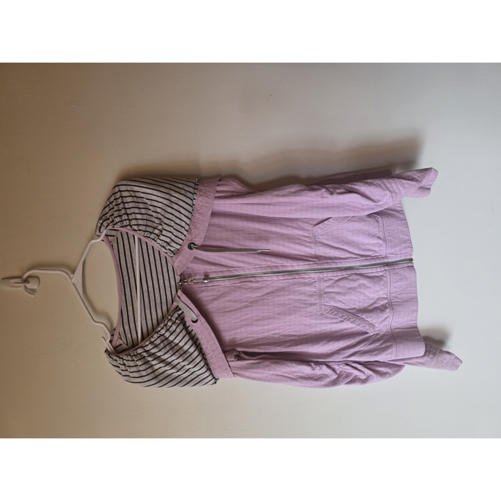 lululemon Lilac Ruched Sleeve Zip Hoodie